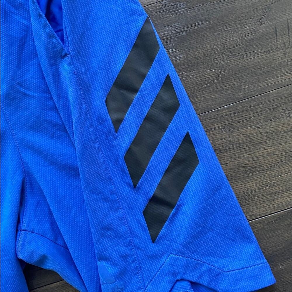 Adidas Athletic Shorts Boys Size XL Blue and Black - Picture 5 of 6